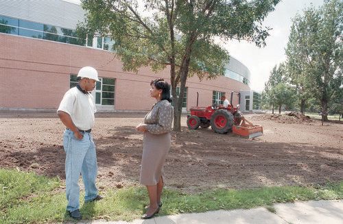 Outside Wright Middle School